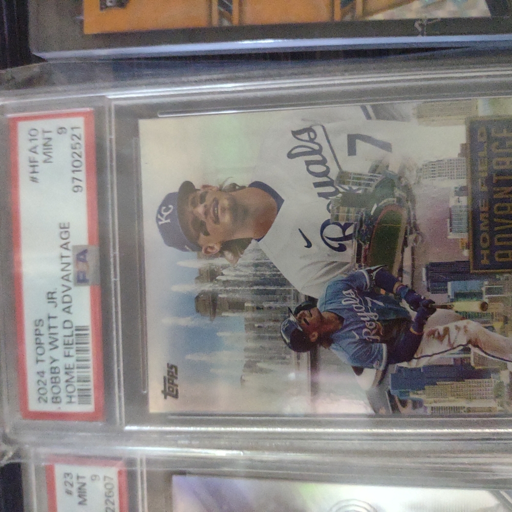 Topps Baseball Card with Blue and White Design